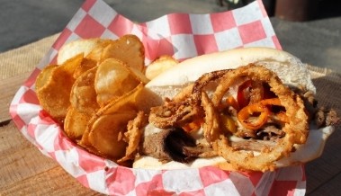 new philly philly sandwich by three little piggies bbq food truck